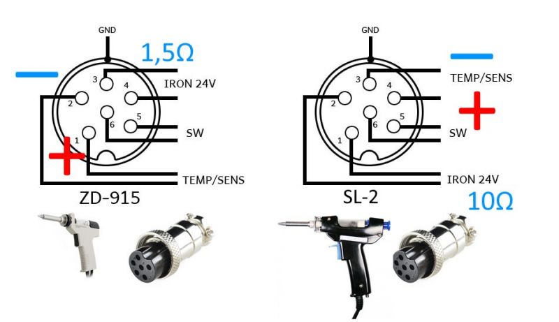 Modification of the ZD-915 desoldering iron to work with the SOLOMON SL-2 gun Modification of the ZD-915 desoldering iron to work with the SOLOMON SL-2 gun